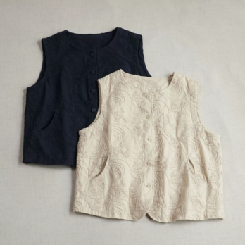【受注製作】綿100%.柔らかい.かわいいベスト.ベスト.トップス