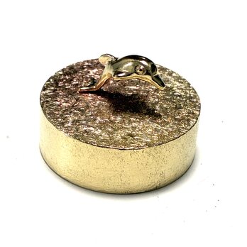 イルカ　真鍮デスクオブジェシリーズミニ