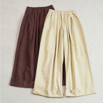 【受注製作】綿100% ゆったりカジュアルパンツ.ワイドパンツ