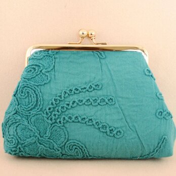 (S size)”コード刺繍”がま口ポーチ