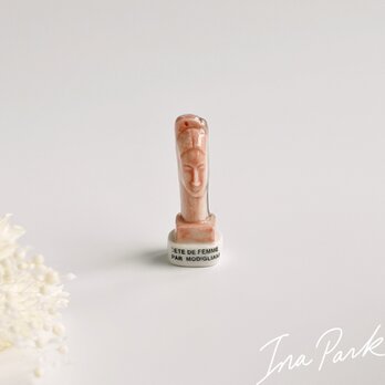 1999年　モディリアーニ　女性の頭像　フェーブ　美術品　ヴィンテージフェーヴ 美術品　フランス製　陶器