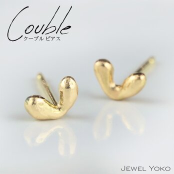 【K18 大人のハートピアス】片耳販売 K18 スタッドピアス ハート ハンドメイド プレゼントにも