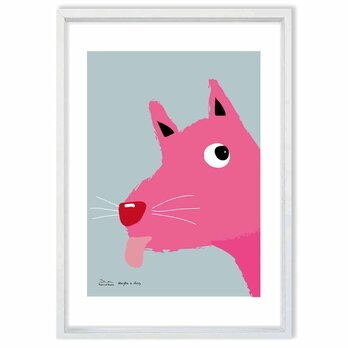 たぶんイヌ　犬　送料無料 　アート/sei新着作品/新着順　イラスト　A4〜A0　ポスター　アートポスター　3121