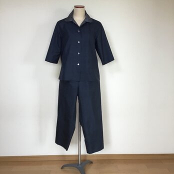 大島紬のパンツ　　着物リメイク