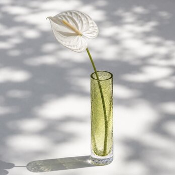 Crackle Glass Vase / ドイツ製 / ヴィンテージ / ガラス花瓶 / 一輪挿し