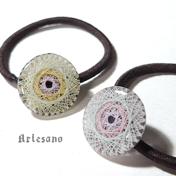 曼荼羅 ヘアゴム ～PaleGreen～ *Artesano*