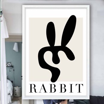 RABBIT ウサギ　送料無料 　アート/sei新着作品/新着順　イラスト　ポスター　アートポスター　1748