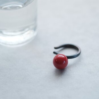 10mm 赤珊瑚 イヤーカフ シルバー925