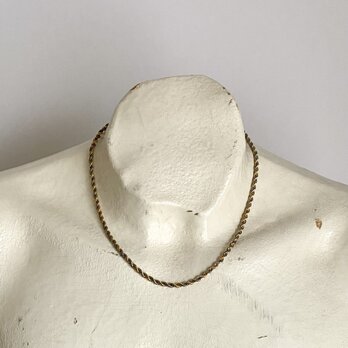 Vintage retro gold×silver twist chain necklace