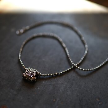 -India old silver- 'pyrite・silver' pendant