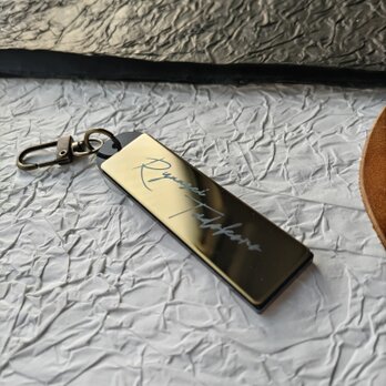 名入れゴルフネームタグ 高級ステンレス刻印 キーホルダー キャディバッグバッグタグ セミオーダー ギフト ペアお揃い 記念品
