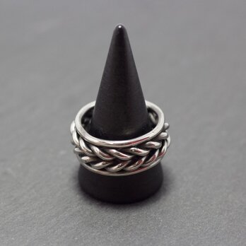 受注生産【Double Twist Ring】/ 職人手仕事　研磨仕上げ　ステンレス　リング　指輪