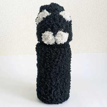 水筒カバー(500ml) ねこ ブラック