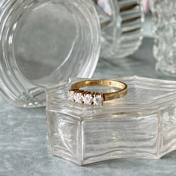 ヴィンテージリング U.S.A. 1980s Gold Tone Multi-Stone Ring