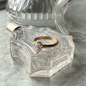 R439-ヴィンテージリング U.S.A.1970-80's Marquise Cut Cubic Zirconia