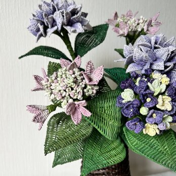 籐の花　アジサイの花