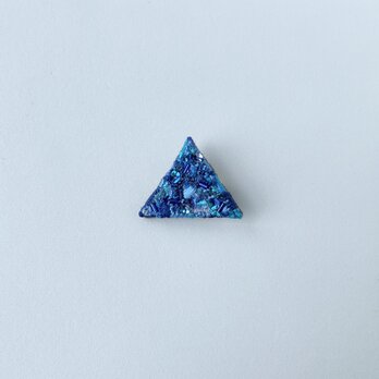 "summer night sky"夏の夜空を閉じ込めた/三角刺繍ブローチ