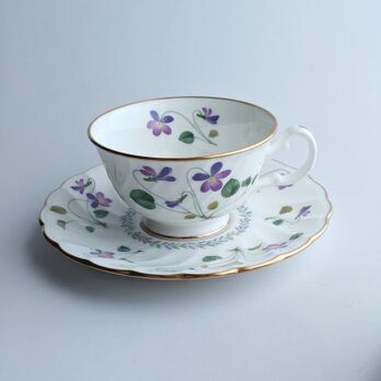 Noritake ｜ Violet Dream　ノリタケ  バイオレットドリーム　カップ＆ソーサー　ヴィンテージ　廃盤　日本