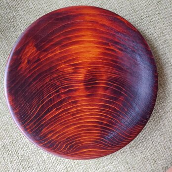 ◇拭き漆◇　天然木製【ヒノキ】　深皿【19cm】