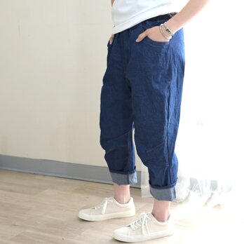 ゆるっとサマになるストレッチデニム立体パンツ