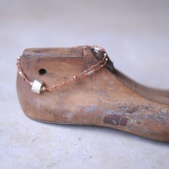 -Karensilver- 2line code anklet