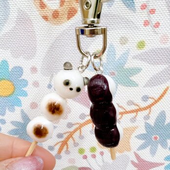 パンダ　団子　キーホルダー　動物　和菓子　アニマル　みたらし団子　ストラップ