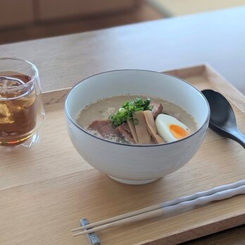 白磁千段５寸深めん丼