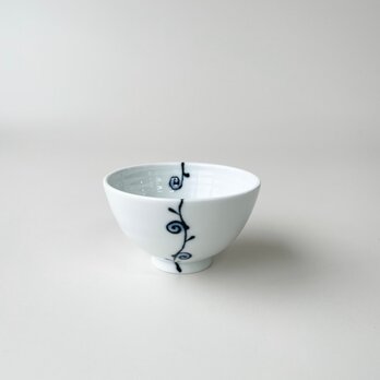 一本つる草 お茶わん(大) 青