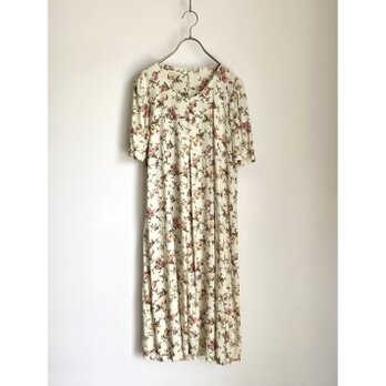 Vintage USA retro botanical rose flower pattern one piece