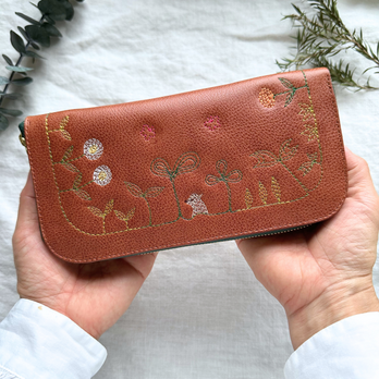 【PREMIUM】GARDEN 刺繍長財布／[Piece 26G]