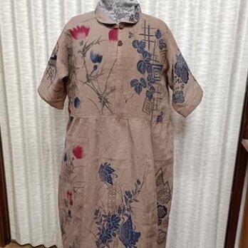 柿渋手ぬぐいワンピース　　（夏季限定品）