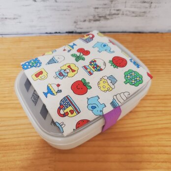 お弁当に！保冷剤ケース付きお弁当箱ゴムバンド ランチベルト  レトロファンシー柄