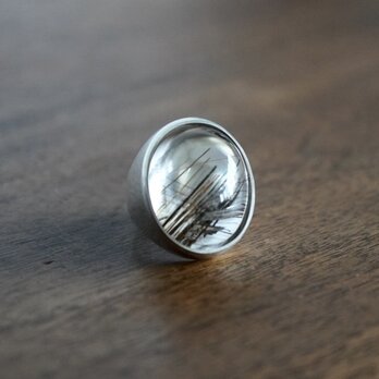 Rutilated quartz ring