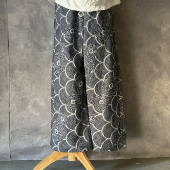 浴衣リメイク　ワイドパンツ　p0016 / 古布 着物 リメイク kimono