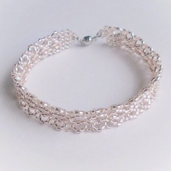 Lacy Grass bracelet / シャイニーヌードピンク