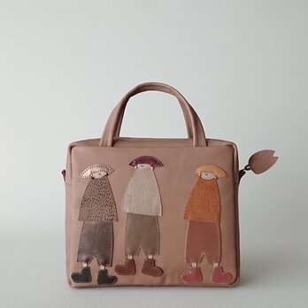 annco leather mini bag [caffe latte]