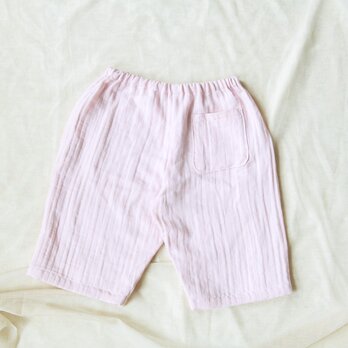 【桜染め／Linen＆Organiccottonガーゼ】ハーフパンツ