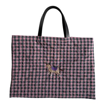 Seersucker tote bag