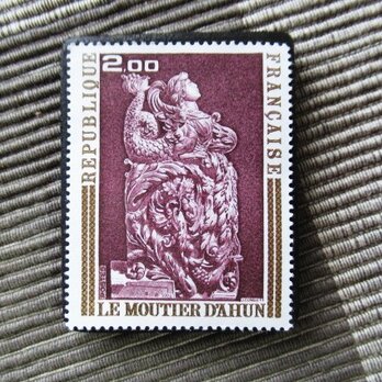 フランス　美術1973年　切手ブローチ10964
