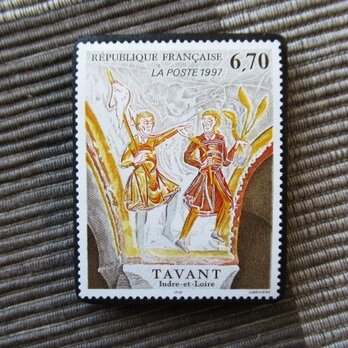 フランス　美術1997年　切手ブローチ10969