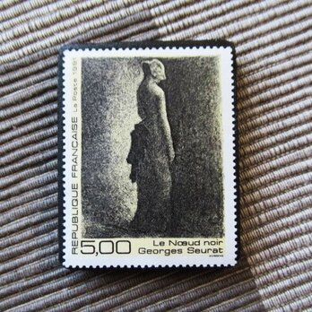 フランス　美術1991年　切手ブローチ10974