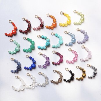 【選べる天然石】「三日月」淡水パール ピアス イヤリング 軽い 華奢 揺れる 誕生石 痛くない ギフト 推し活 メンカラ