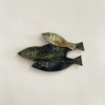 お魚の陶板