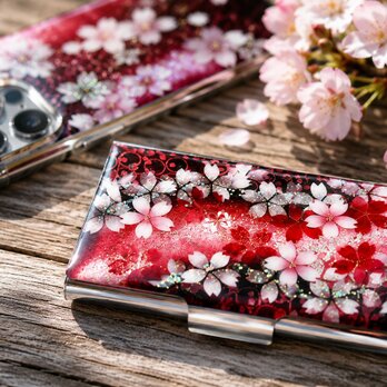名刺入れ「個」カードケース 和柄 和風 桜 伝統工芸 職人 手作り ハンドメイド 名入れ 送料無料 ギフト プレゼント