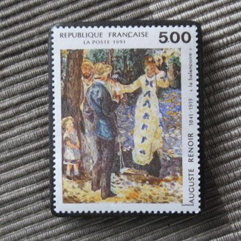 フランス　美術1991年　切手ブローチ10988