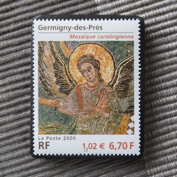 フランス　美術2000年　切手ブローチ10992