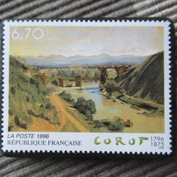 フランス　美術1996年　切手ブローチ11008