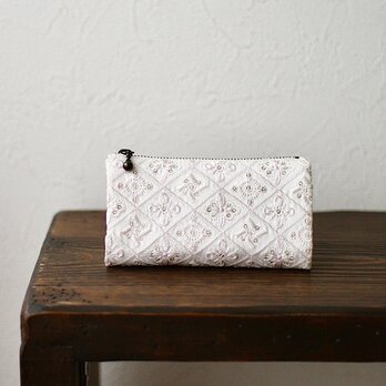 インド刺繍生地のひらく、仕分けポーチ｜蛇腹ポーチ・お薬ポーチ・ミニ財布に