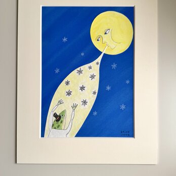 【原画】君の願いが叶いますよーに（額なしマット付き）
