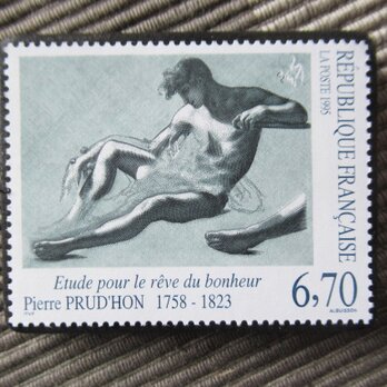 フランス　美術1995年　切手ブローチ11012